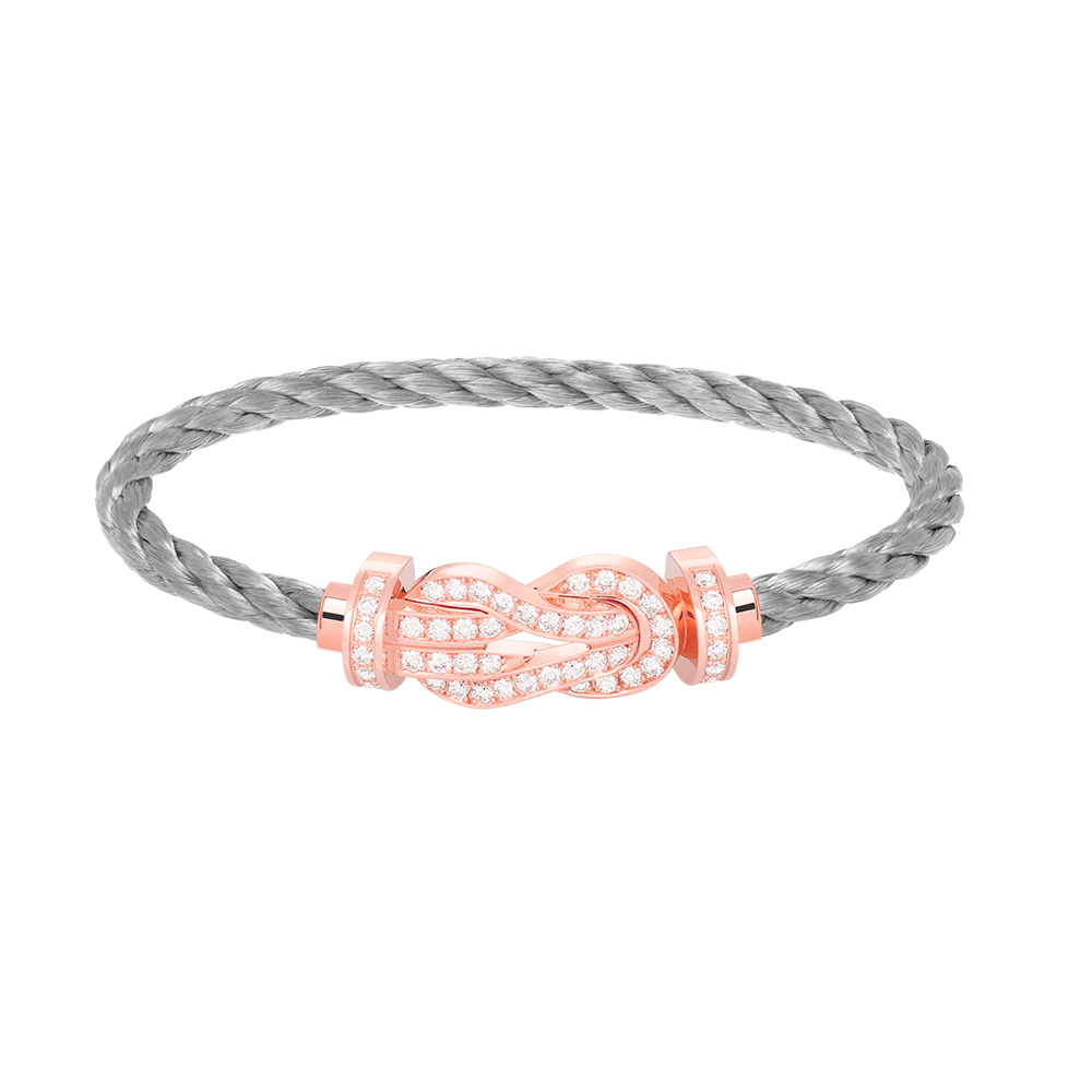 [baslovejewels]CHANCE LARGE 8 FIGURE BUCKLE FULL DIAMOND BRACELET ROSE GOLD