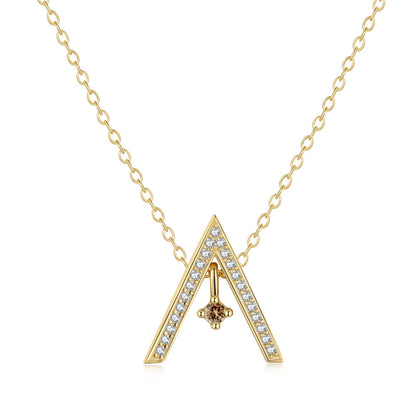 [baslovejewels]Sparkling "A" Shape Necklace