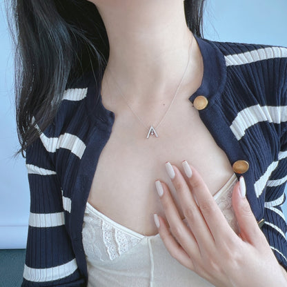 [baslovejewels]Sparkling "A" Shape Necklace