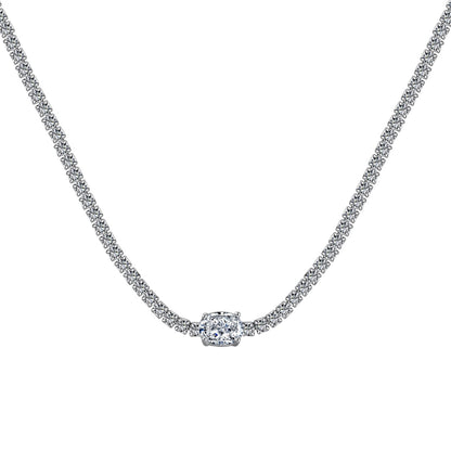 [baslovejewels]1.0 Carat Shining Oval Cut Necklace