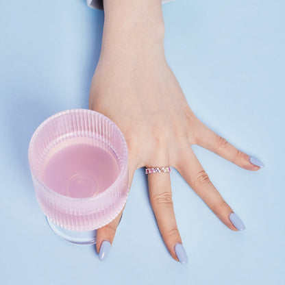 [baslovejewels]Delicate Vibrant Emerald Cut Daily Ring