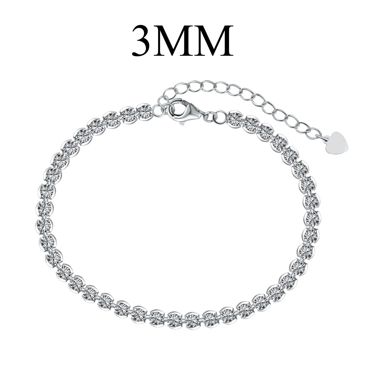 [baslovejewels]Ornate  Sparkling Round Cut Daily Bracelet