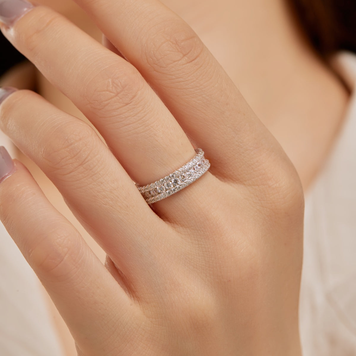 [baslovejewels]Delicate Colorful Round Cut Daily Ring