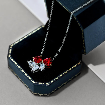 [baslovejewels]Dainty Red Heart Necklace