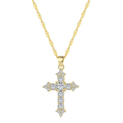 [baslovejewels]Delicate Cross Shape Necklace
