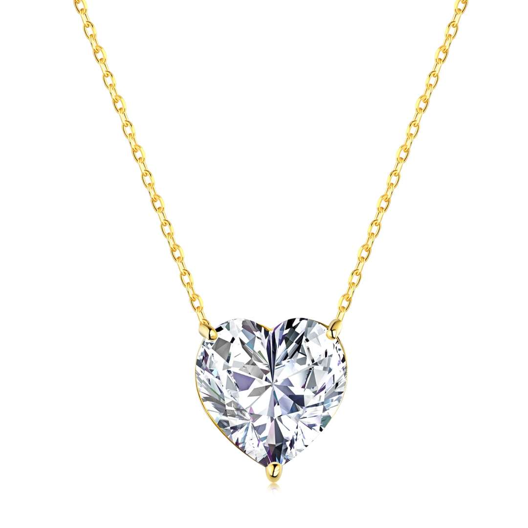 [baslovejewels]6.0 carat Radiant Heart Shape Necklace