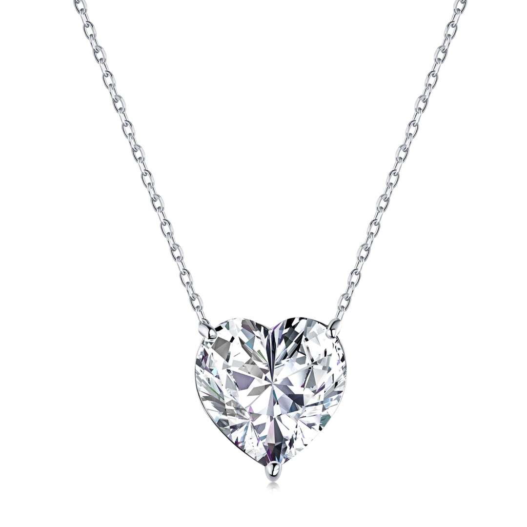 [baslovejewels]6.0 carat Radiant Heart Shape Necklace