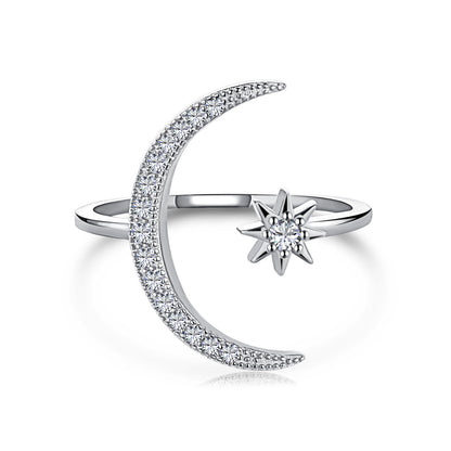 [baslovejewels]Eternity Moon & Star Ring