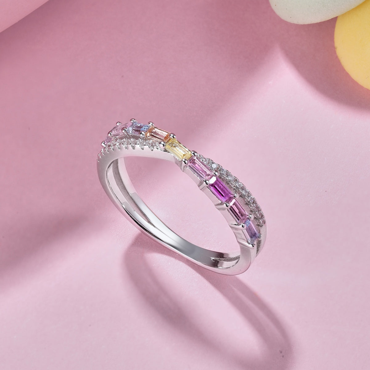 [baslovejewels]Energetic Elegant Radiant Cut Party Ring