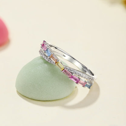 [baslovejewels]Energetic Elegant Radiant Cut Party Ring