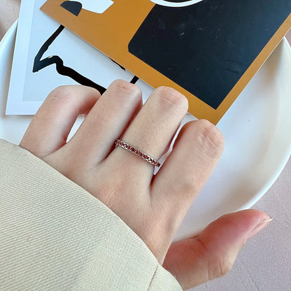 [baslovejewels]Delicate Sparkling Round Cut Daily Ring