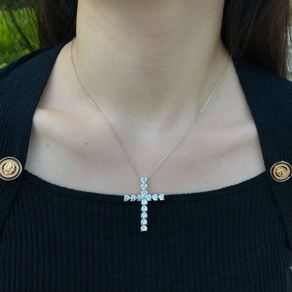 [baslovejewels]Radiant Cross Shape Necklace