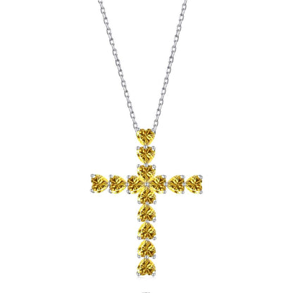 [baslovejewels]Radiant Cross Shape Necklace