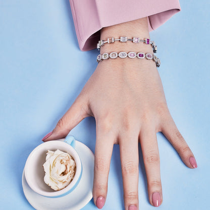 [baslovejewels]Exquisite Ornate Emerald Cut Daily Bracelet