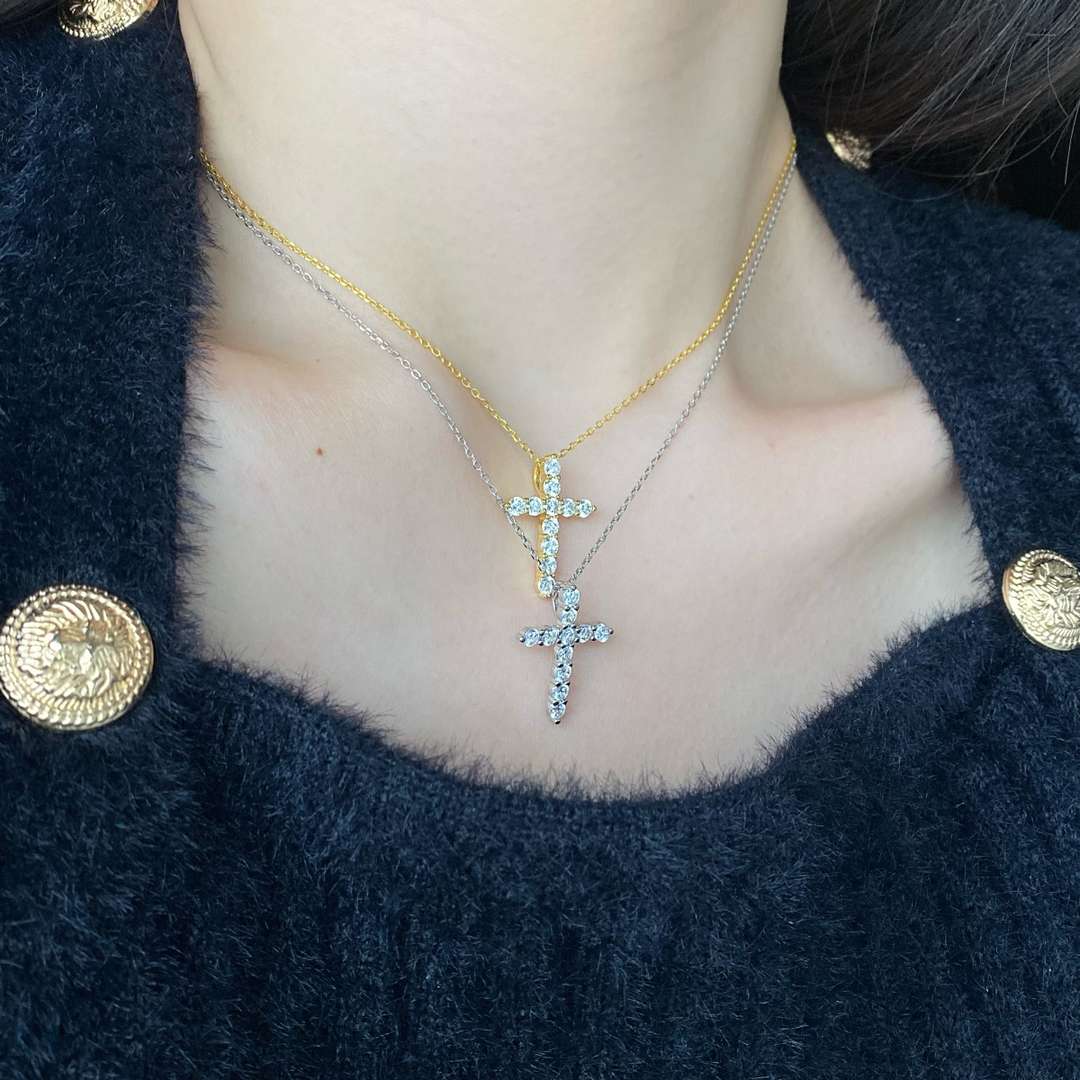 [baslovejewels]Unique Cross Shape Necklace