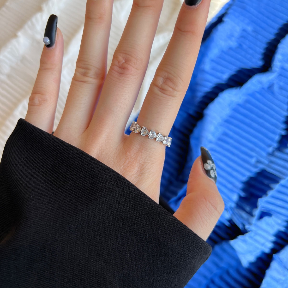 [baslovejewels]0.25 Carat Radiant Romance Heart Cut Lover Ring