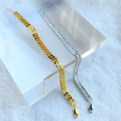 [baslovejewels]Exquisite Emerald Cut Daily Bracelet