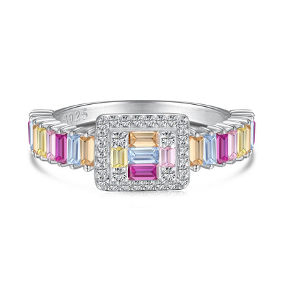 [baslovejewels]Exquisite Colorful Radiant Cut Party Ring