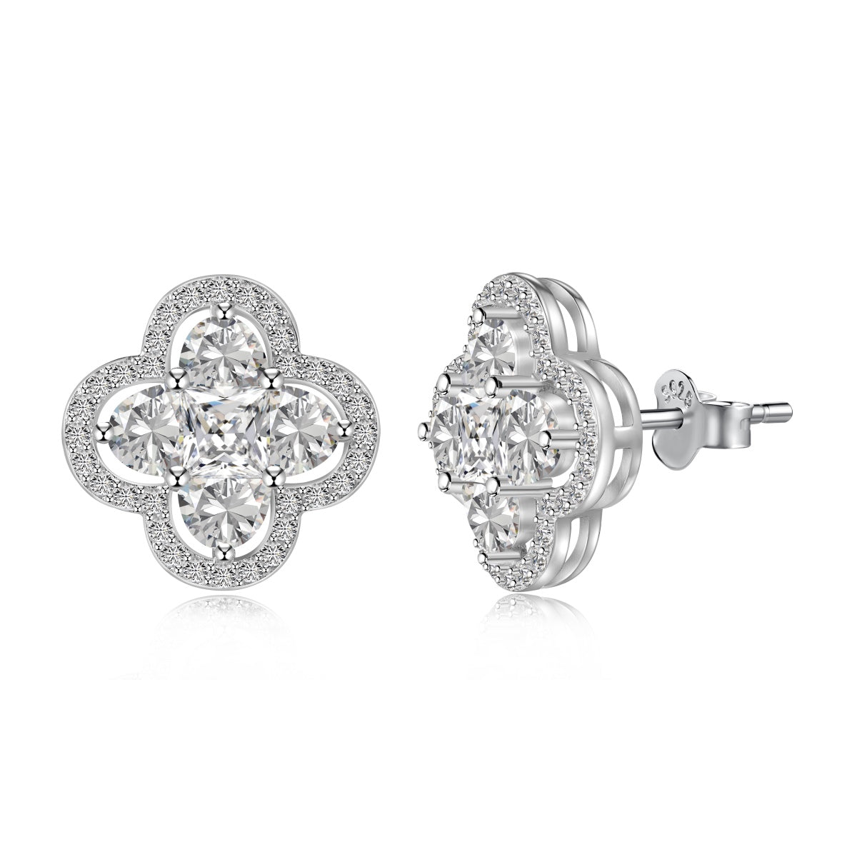 [baslovejewels]Lucky Four-Leaf Clover Exquisite Earrings