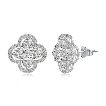 [baslovejewels]Lucky Four-Leaf Clover Exquisite Earrings