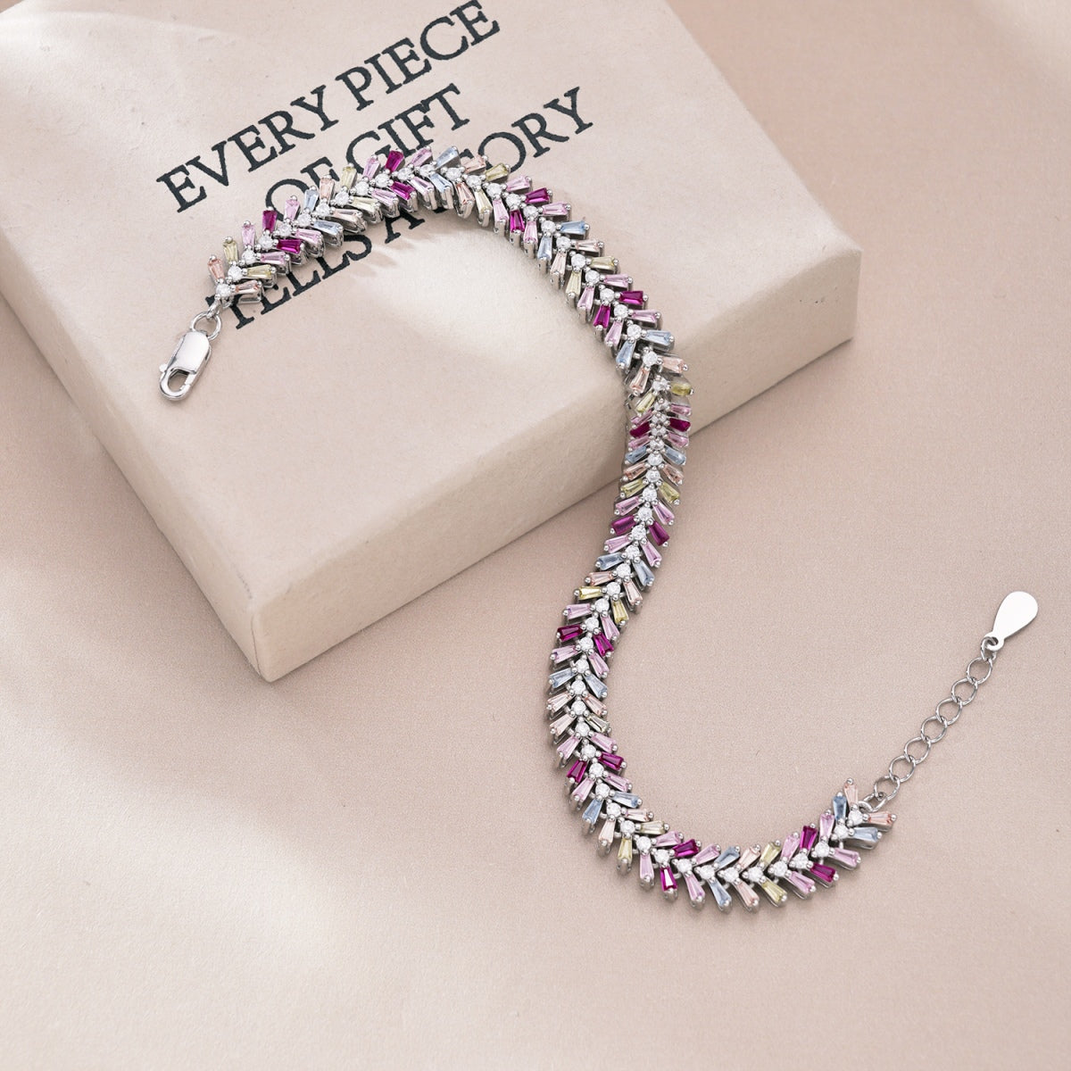 [baslovejewels]Dainty Radiant Emerald Cut Daily Bracelet