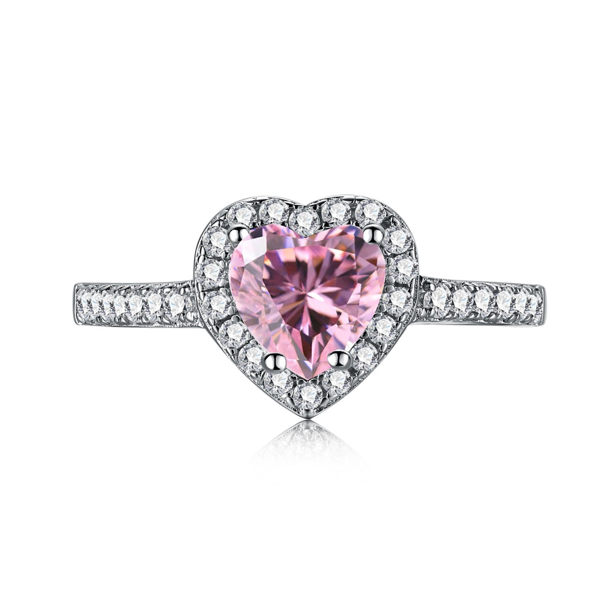 [baslovejewels]Eternity Splashy Romantic Heart Shape Lover Ring