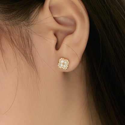 [baslovejewels]Four-Leaf Clover Flower Shaped Earrings