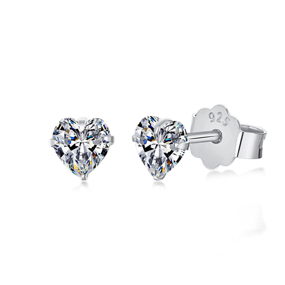 [baslovejewels]Sparkling Heart Shaped Simple Earrings