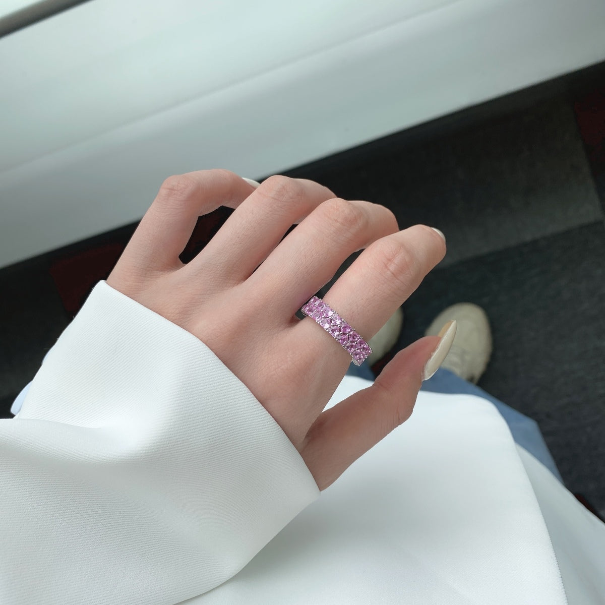 [baslovejewels]Sparkling Full Heart Ring