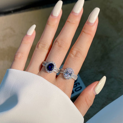 [baslovejewels]1.5 Carat Dazzling Charming Oval Cut Banquet Ring