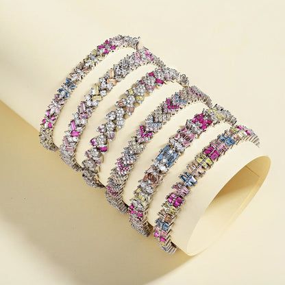 [baslovejewels]Dazzling Unique Multi Shape Daily Bracelet