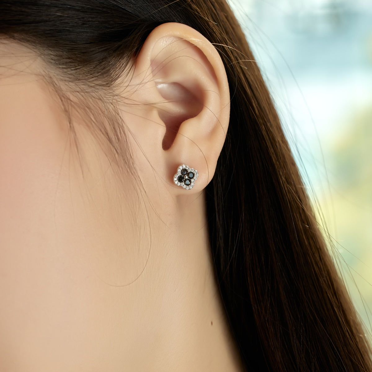 [baslovejewels]Four-Leaf Clover Flower Shaped Earrings