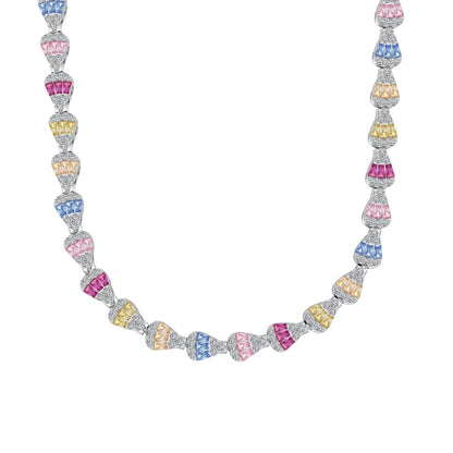 [baslovejewels]Radiant Colorful Rainbow Necklace