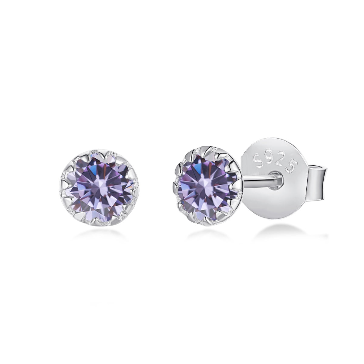 [baslovejewels]Sparkling Colorful Round Shape Earrings