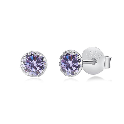 [baslovejewels]Sparkling Colorful Round Shape Earrings