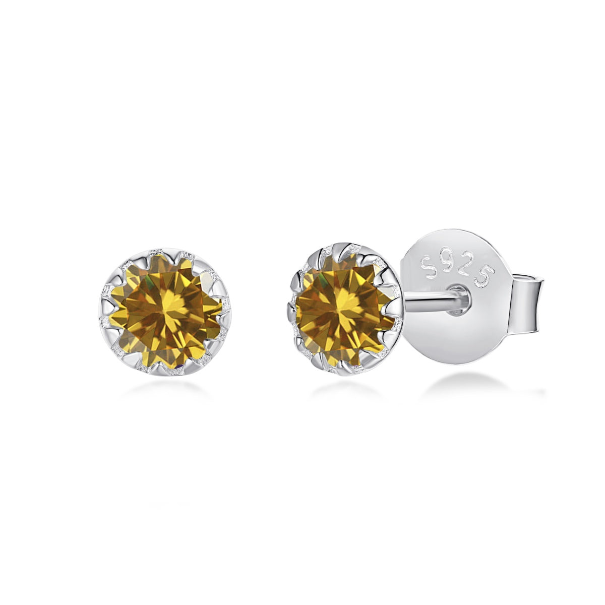 [baslovejewels]Sparkling Colorful Round Shape Earrings