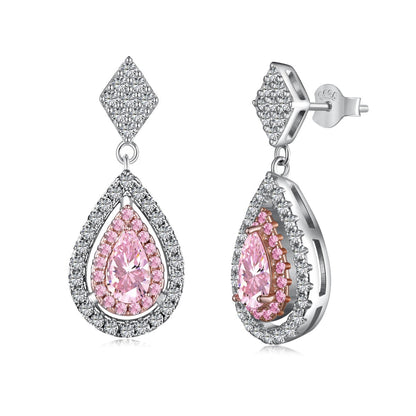 [baslovejewels]Ornate Delicate Water Drop Shape Banquet Earrings