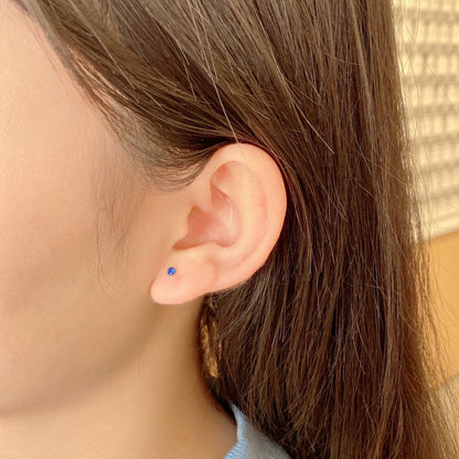 [baslovejewels]Delicate Solitaire Earrings