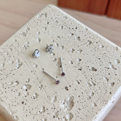 [baslovejewels]Delicate Solitaire Earrings