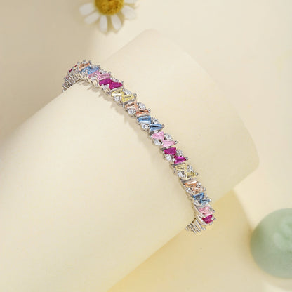 [baslovejewels]Ornate Sparkling Multi Cut Party Bracelet