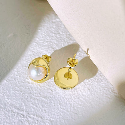 [baslovejewels]Dainty Bread Pearl Earrings