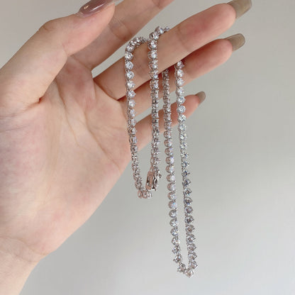 [baslovejewels]Ornate Heart Cut Tennis Necklace