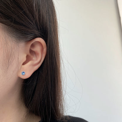 [baslovejewels]Sparkling Colorful Round Shape Earrings