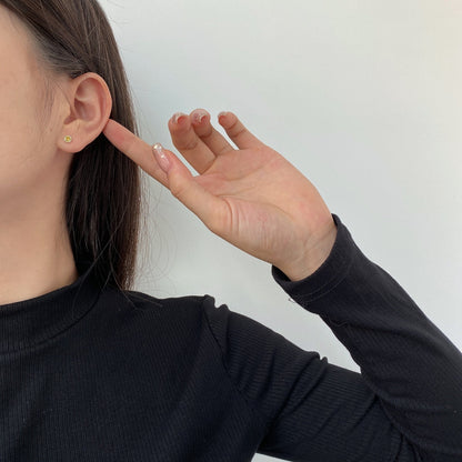 [baslovejewels]Sparkling Colorful Round Shape Earrings