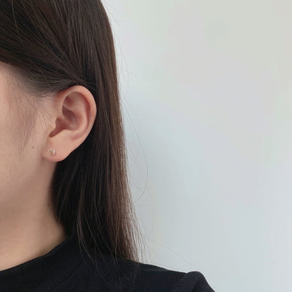 [baslovejewels]Sparkling Colorful Round Shape Earrings