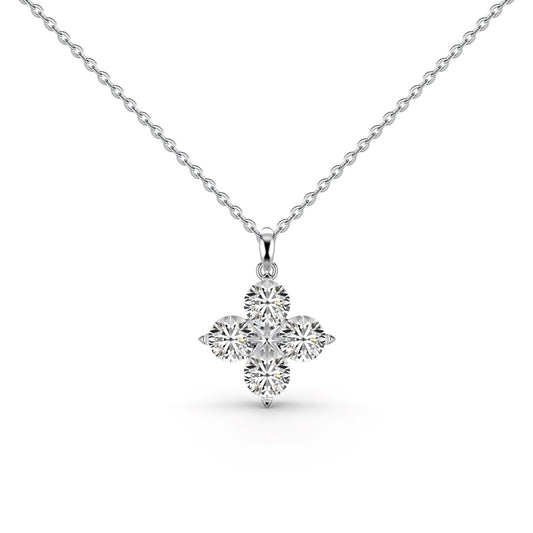 [baslovejewels]Four-Leaf Clover And Eight-Pointed Star Necklace