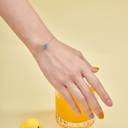 [baslovejewels]Sparkling Romantic Heart Shape Lover Bracelet