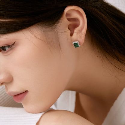 [baslovejewels]Luxurious Dainty Emerald Cut Banquet Earrings