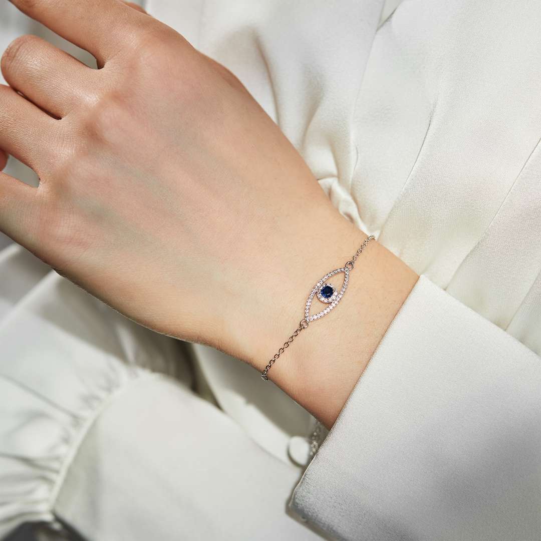 [baslovejewels]Devil's Eye Hollow Design Bracelet