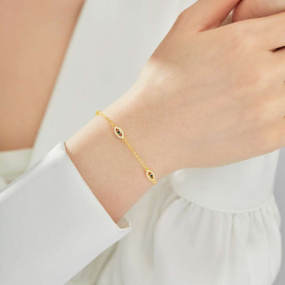 [baslovejewels]Evil Eye Shape Pendent Necklace